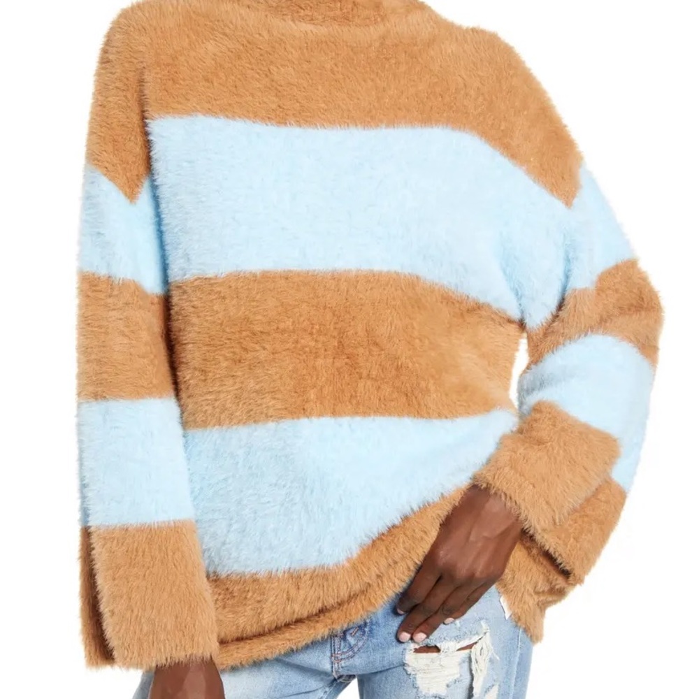 Moon River Stripe Chenille Sweater